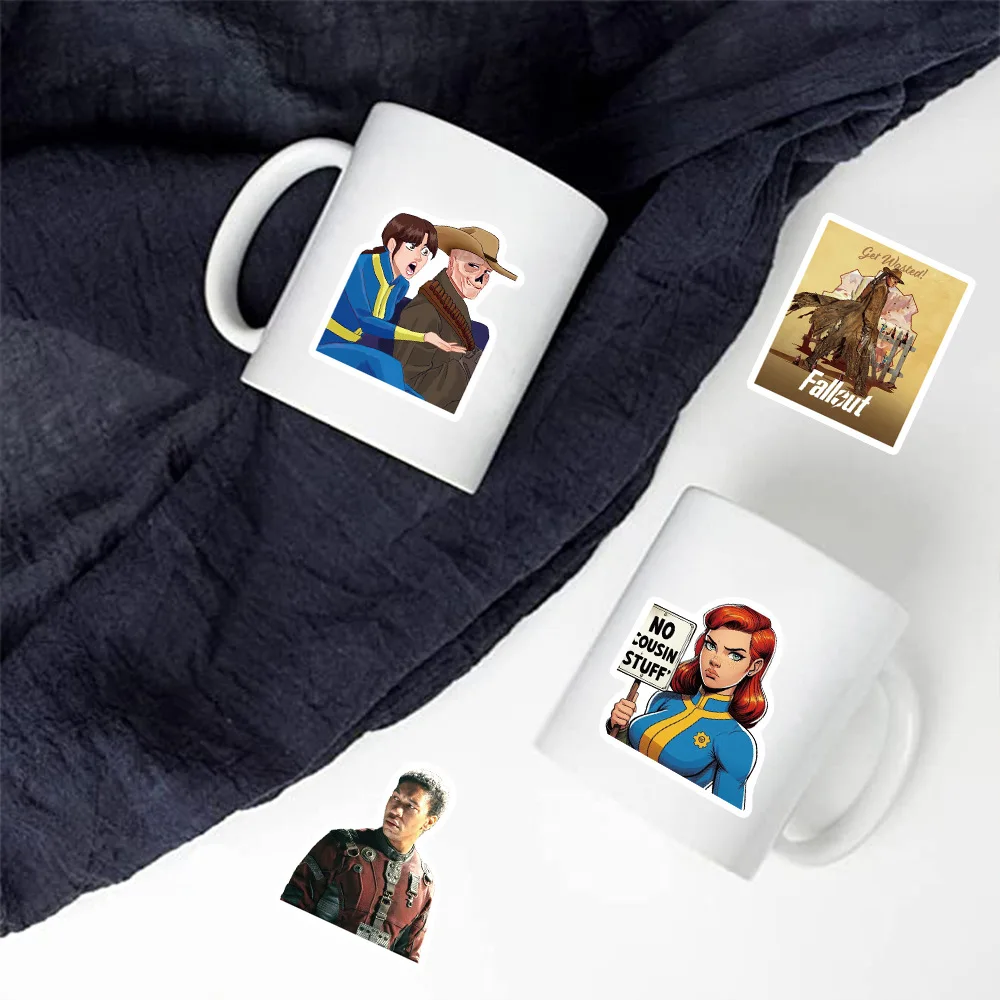 50Pcs Fallout Merchandise Stickers, Cute Cartoon Fallout Game Merch Vinyl Waterproof Decal for Laptop Bumper Skateboard