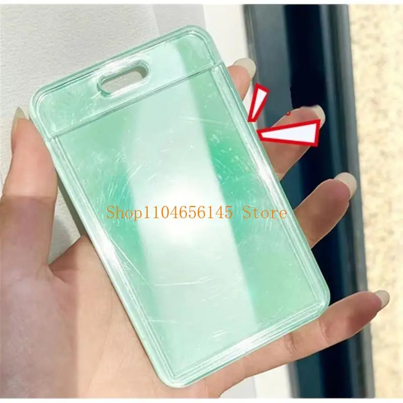 5asd Photocard Holder Photo Card Protective Case with Retractable Spring Coil Keychain for Student