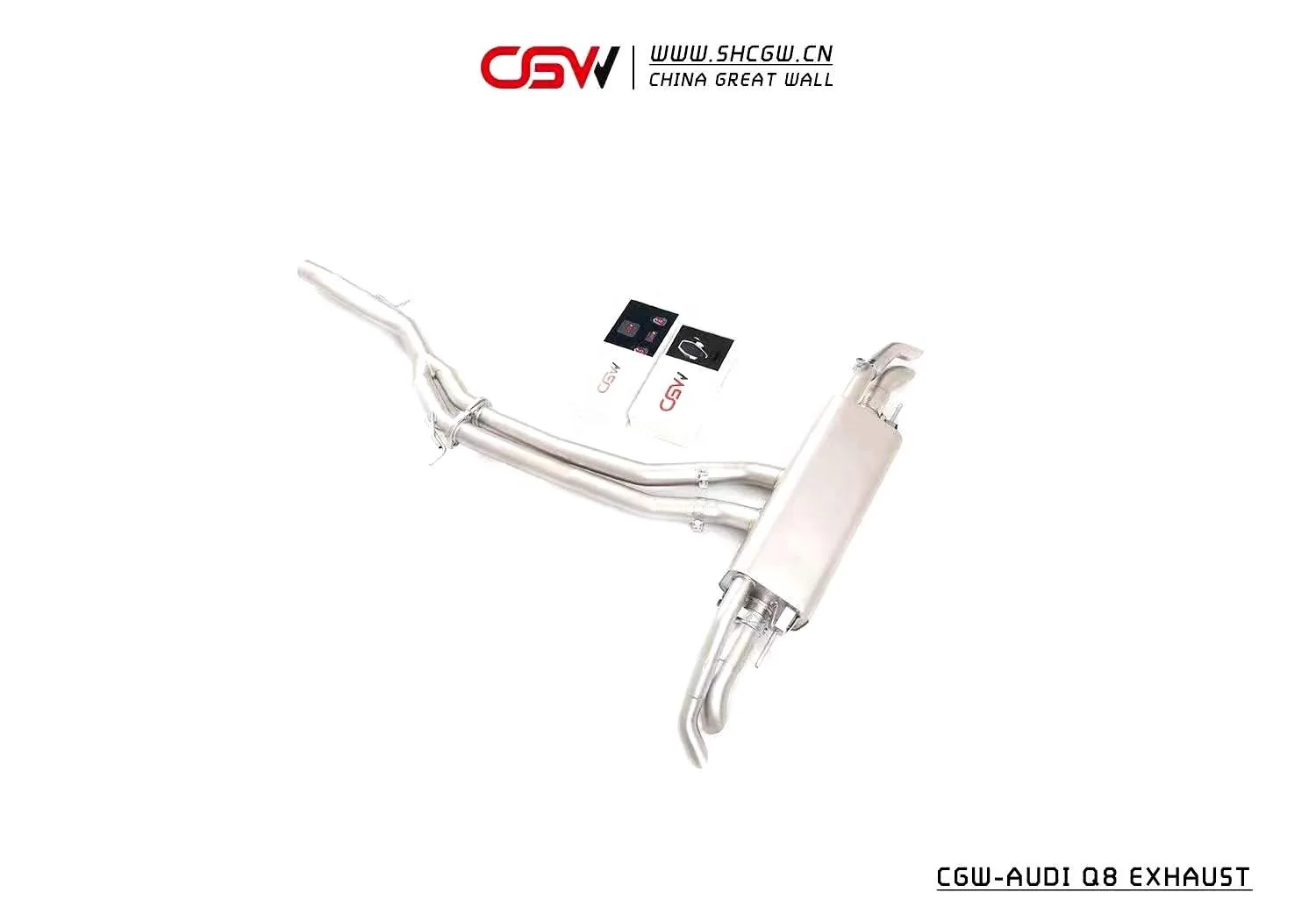 Automobile Electronic Valve Exhaust Pipes Muffler  for Q8 3.0T 2019+ Original/SQ8/RSQ8 Style