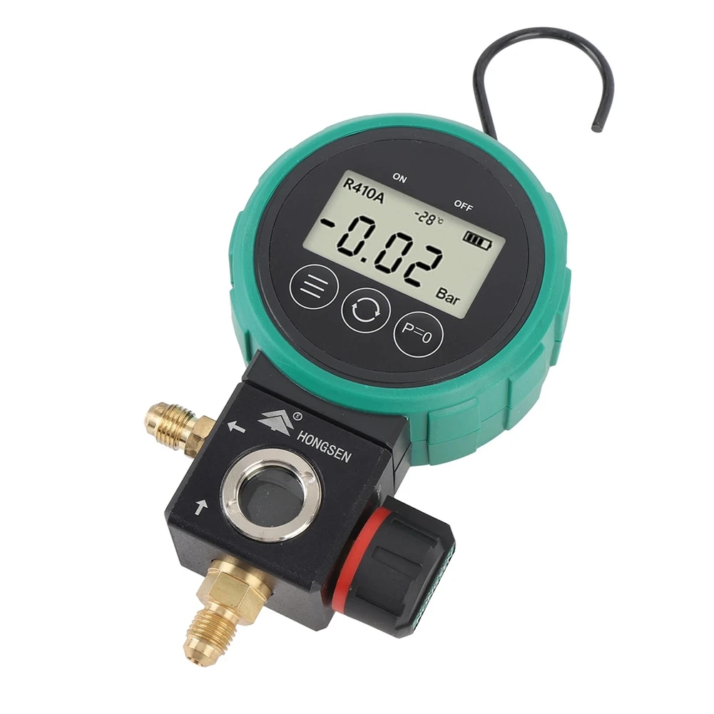 B50C Digital HVAC Gauge Timed Shutdown Ergonomic Hand Wheel Multifunctional Stable HVAC Vacuum Gauge Tester