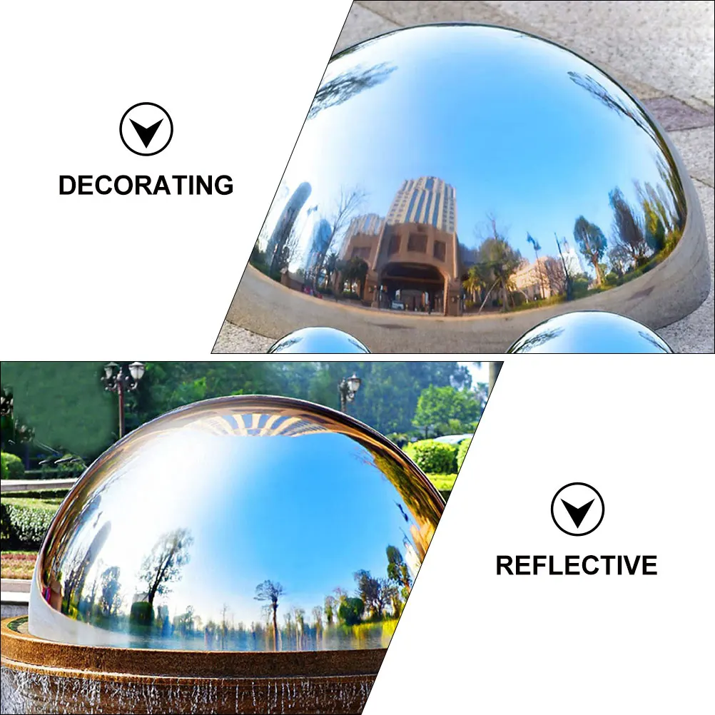 

4pcs Reflective Decorative Ball Stainless Steel Hollow Globe For Garden Outdoor Indoor Use Gazing Spheres Lawn Decoration