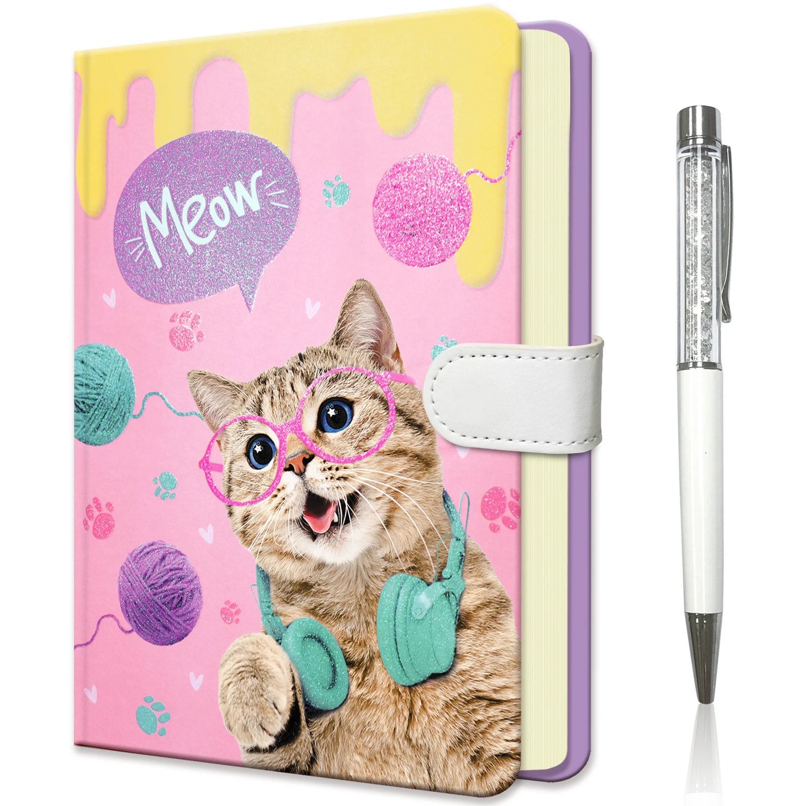 A5 Journal for Girls Set - Gift for Teen, Kids - Diary with Magnetic Closure, 192 Pages for writing, Hardcover Lined Notebook