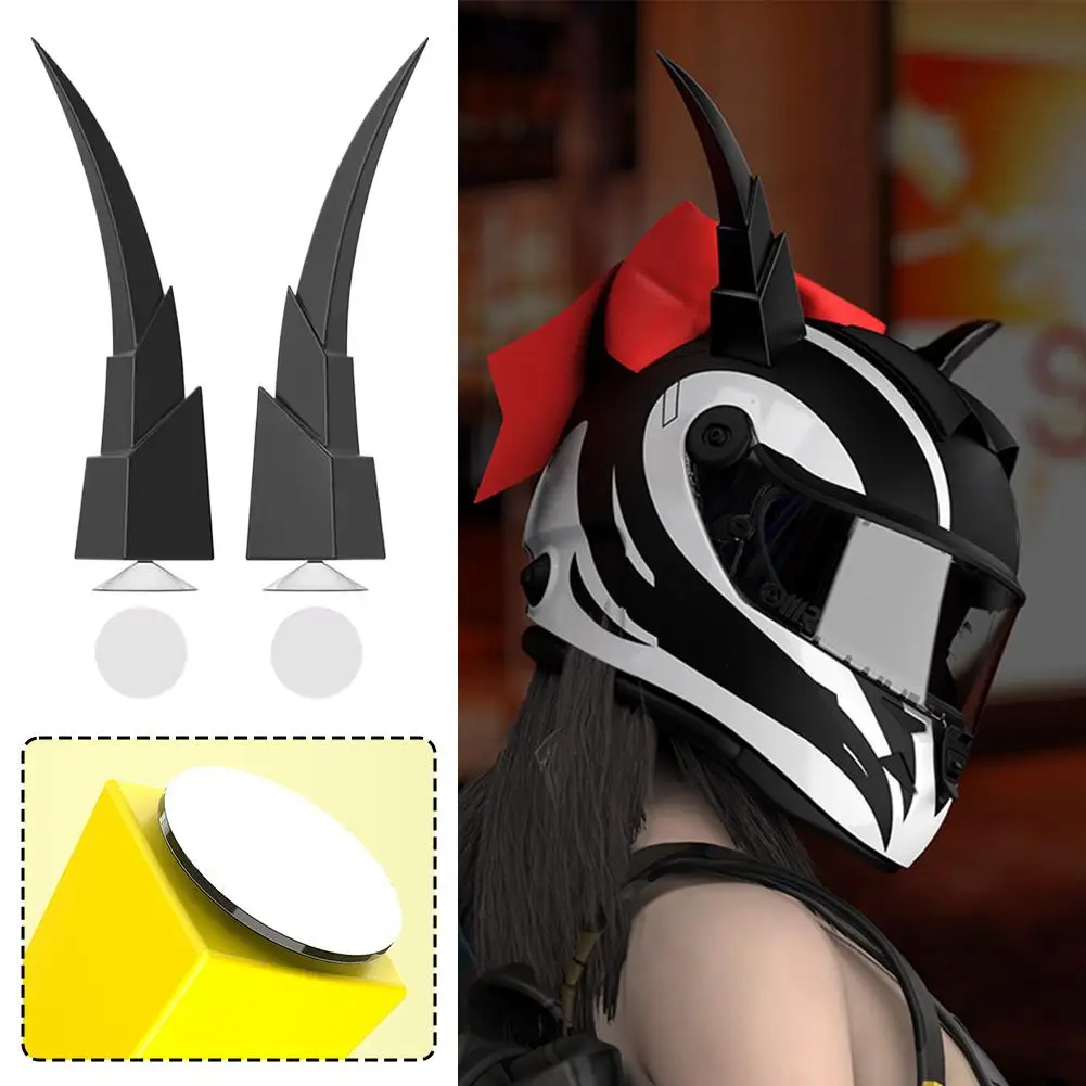 Motorcycle Electric Vehicle Decorative Modification Helmet Suction Cup Accessory Men's And Women's Styles Devil's Horn