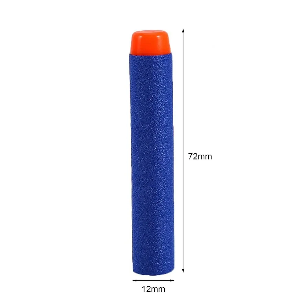 Bullets Toy Gun para crianças, dardos para Blasters da série Nerf, cabeça dura sólida, refil, presente de Natal, criança, 7,2 cm, 100pcs