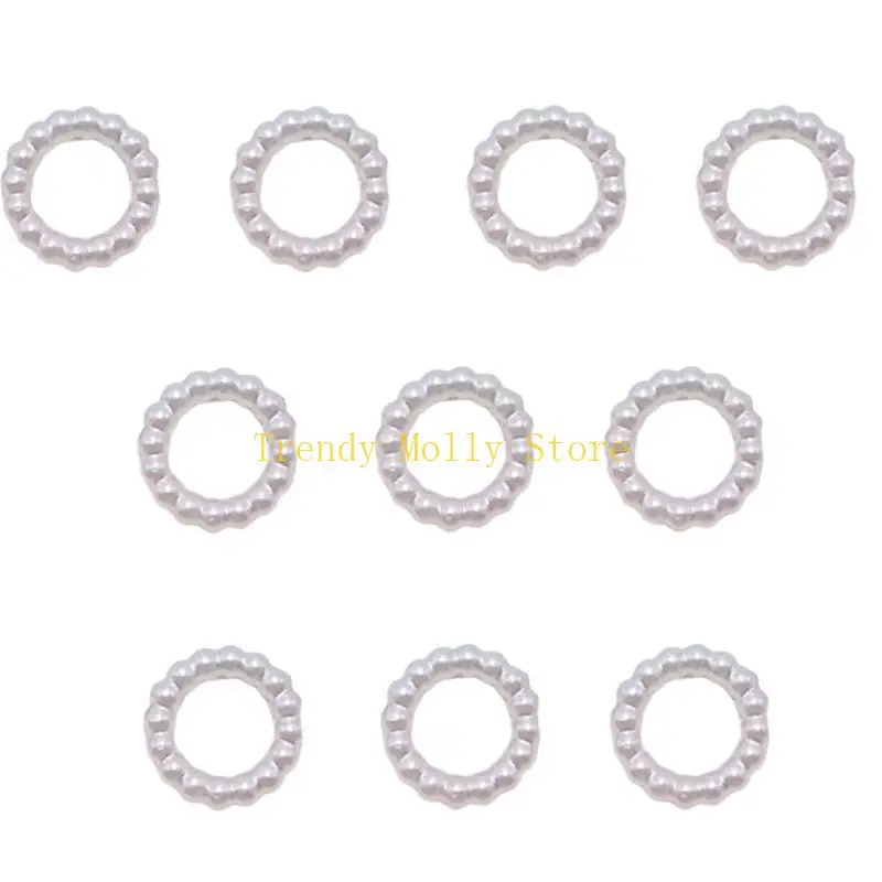 

N5KB Пластиковые полые жемчужные шпильки, декоры, 10 шт., нашивки для сумки с заколками для волос