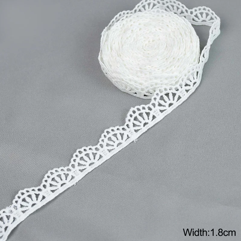 5Yards White Lace Trim Ribbon DIY Embroidered for Sewing Decoration Fabric Lace Ribbon Tape Handmade Craft Materials Net Ribbons