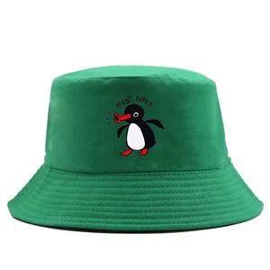 Sommer Pinguin Balde reversibler Hut Bob von Frauen von Baumwollmännern Reise Fischer Hut Sport im Freien hochziehen Bob Panama Sol Hat hoch. Hauptverkaufskapel Penguin - №3