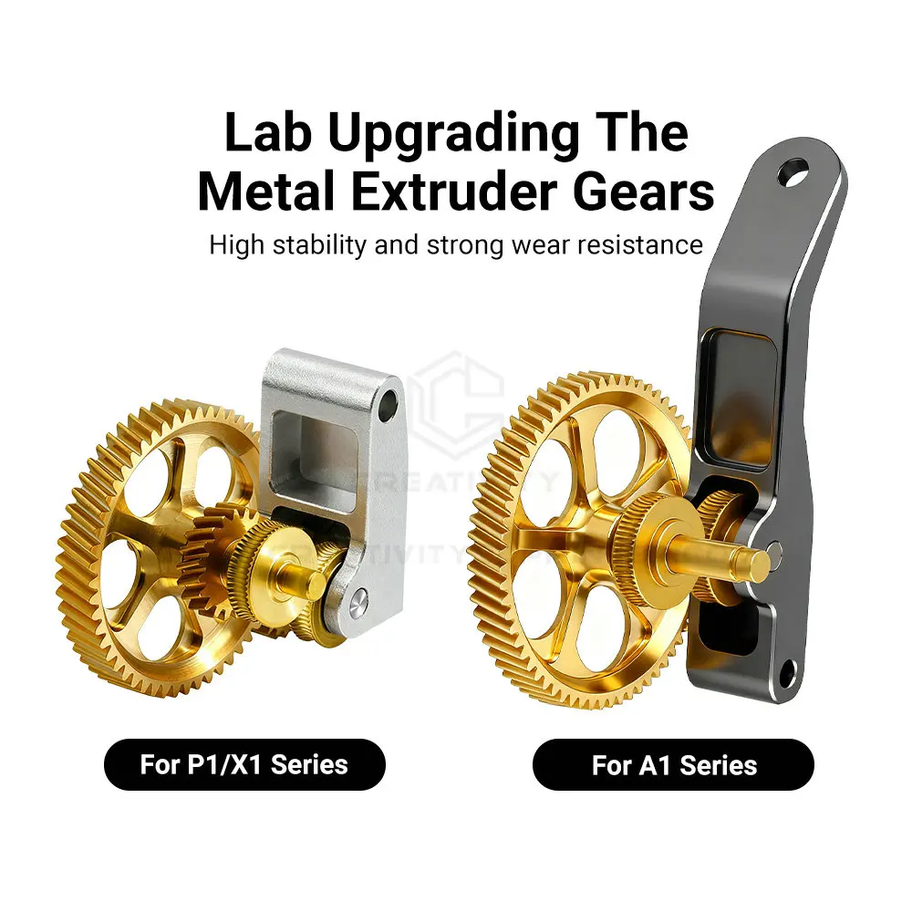 

Модернизированный комплект шестерен экструдера для Bambu Lab P1P P1S X1C A1 Mini RNC из закаленной стали с нанопокрытием, спиральная когтетовая шестерня, высокопрочный ЧПУ