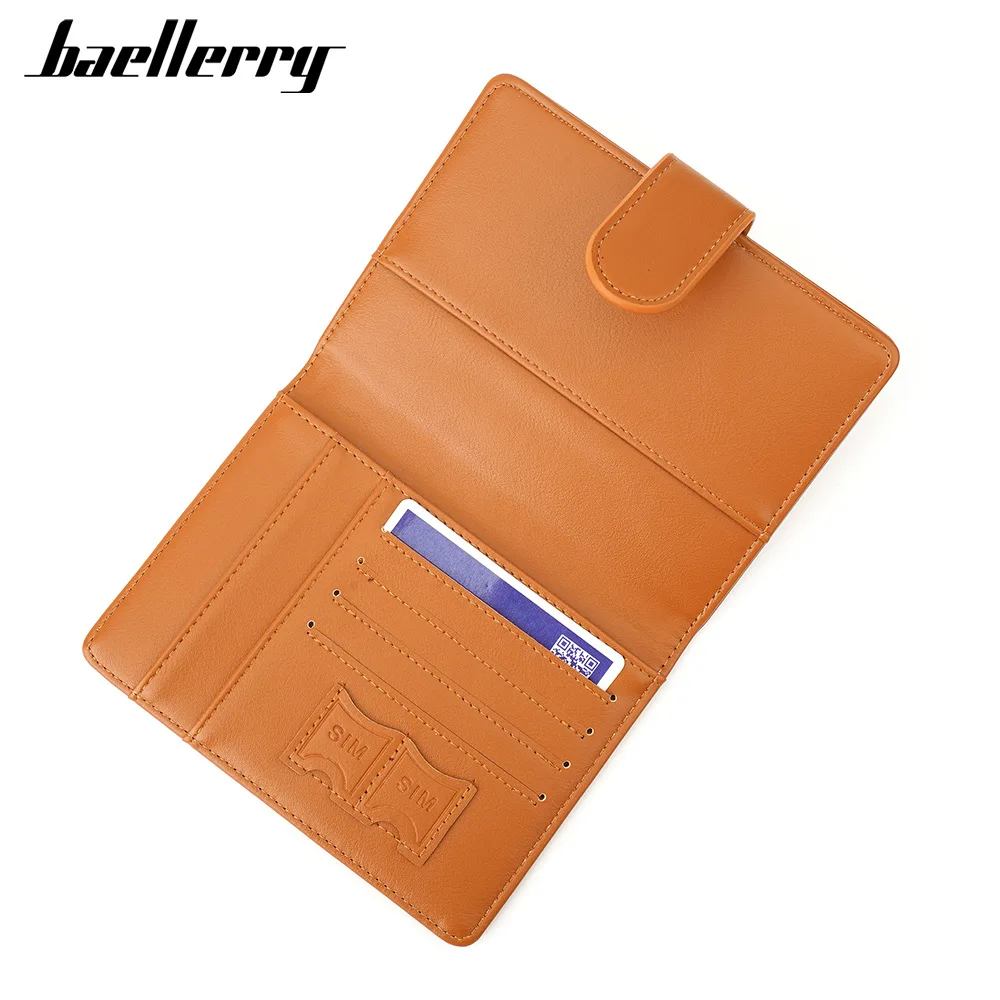 Baellerry\'s new unisex passport bag cross-border anti-magnetic buckle multi-function RFID travel ticket passport holder card bag