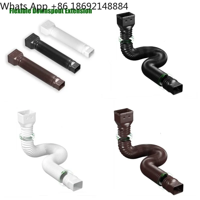 Rainwater Drainage Tank Connection Extender, Retractable Drain Downspout Extende