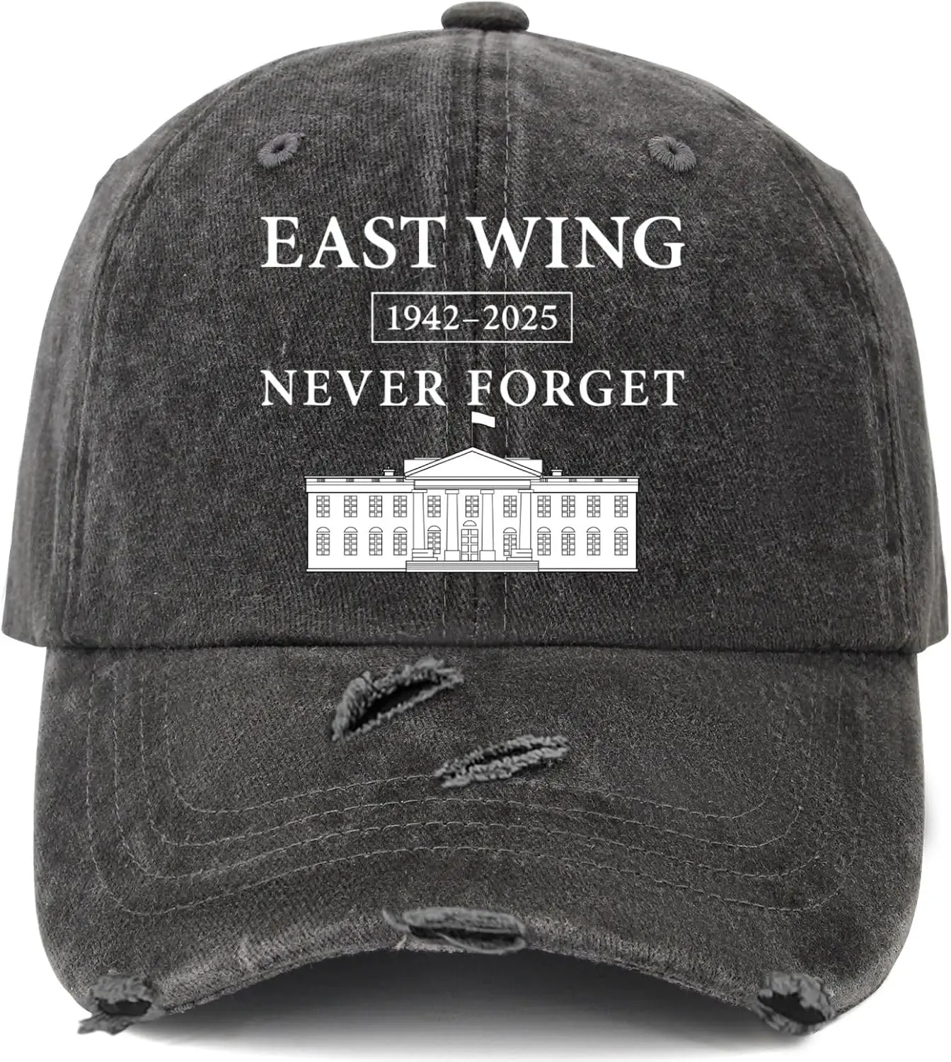 The White House East Wing 1942 2025 Never Forget Hat for Womens Fashion Washed