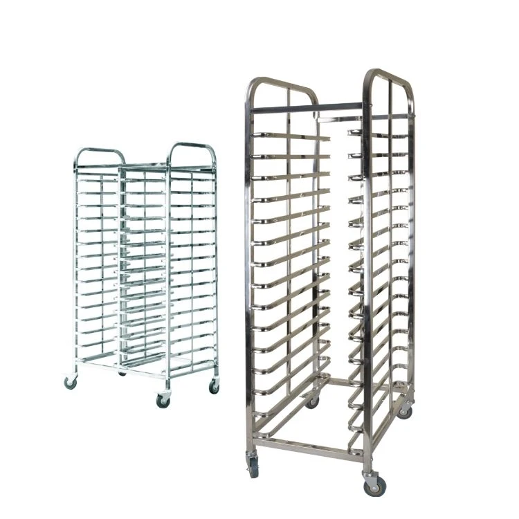 Kitchen Equipment OEM Stainless Steel Bread pan Cooler Bakery Tray Rack Trolley with wheel,food 40*60 baking oven trays Trolley