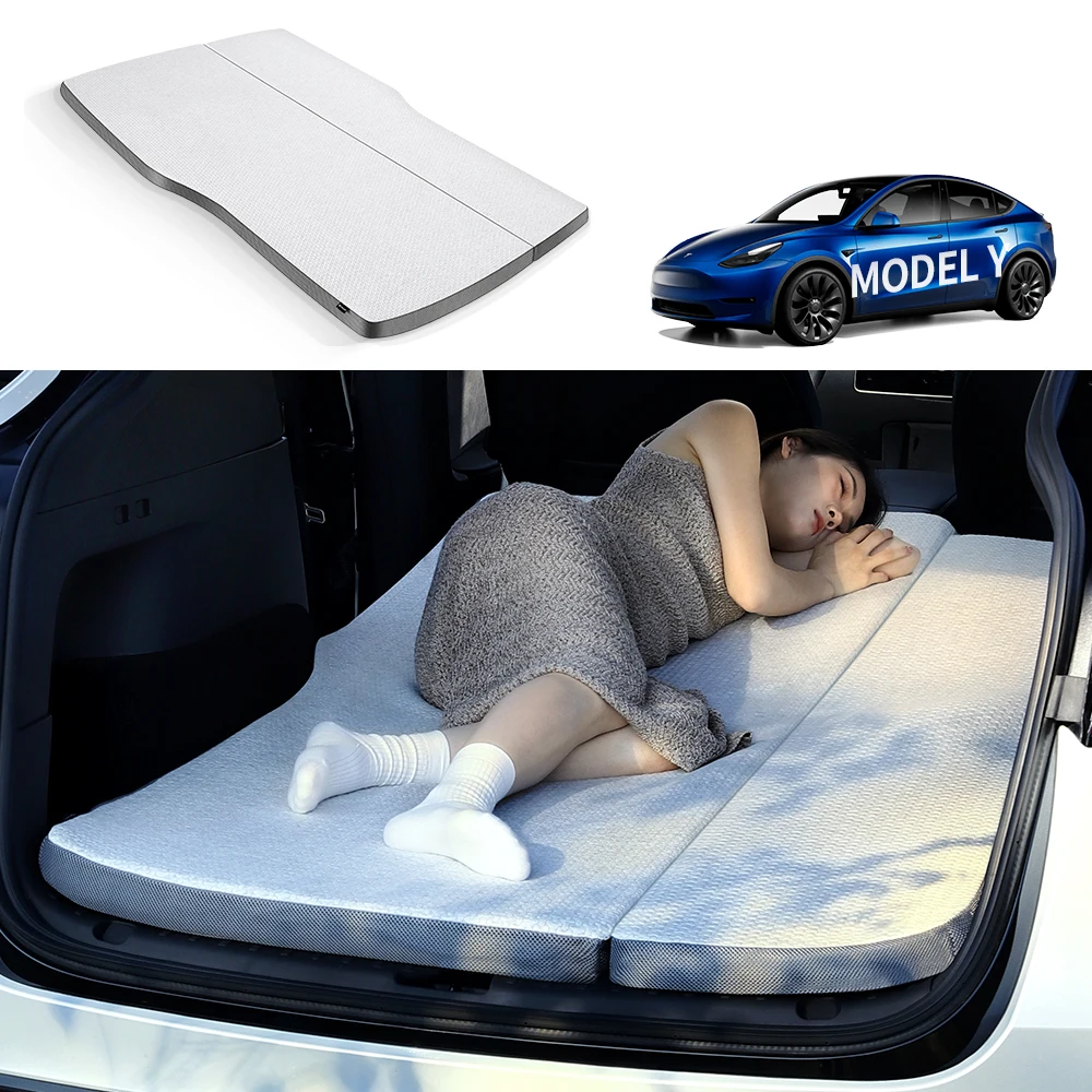 YZ Voor Tesla Model Y2024 Camping Matras Geheugen Spons Matras Reisbed Draagbaar In Auto Slapen Outdoor Camping Reizen