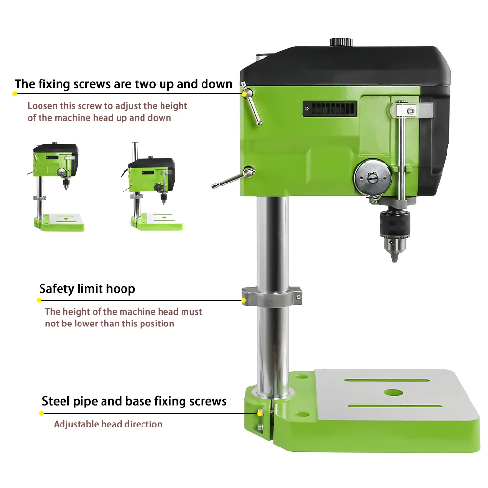 Allsome Benchtop Drill Press,Variable Speed drilling machine BG-5168E BG-516809