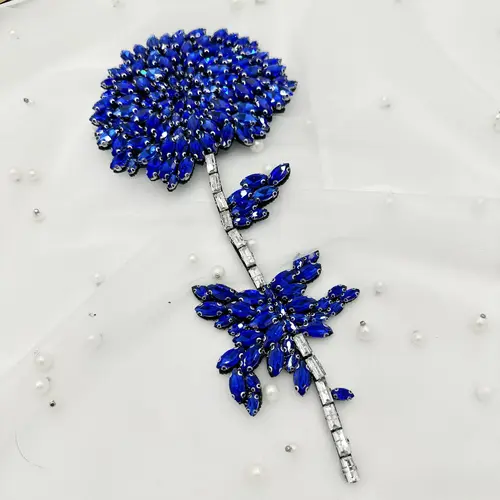 Shiny Rhinestone Hand Sewn Water Diamond Pieces for Wedding Dress Accessories Evening Gown Shoulder Rhinestone Flowers DIY Perfo - Image 5