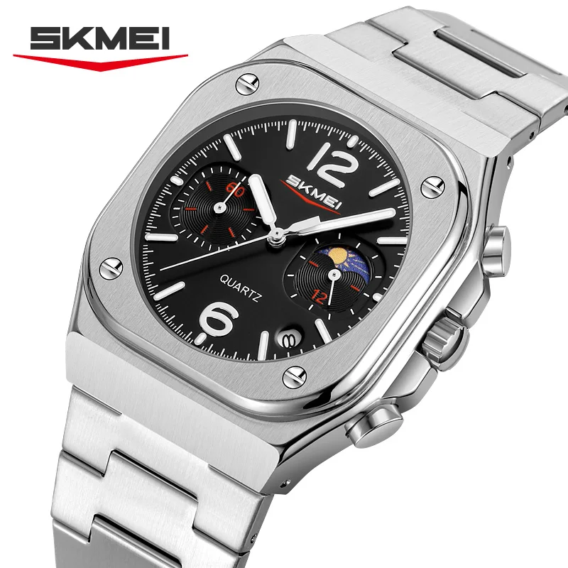 

SKMEI 9368 Деловые элитные мужские кварцевые часы из цинкового сплава, водонепроницаемые мужские электронные роскошные часы с датой, наручные часы из нержавеющей стали