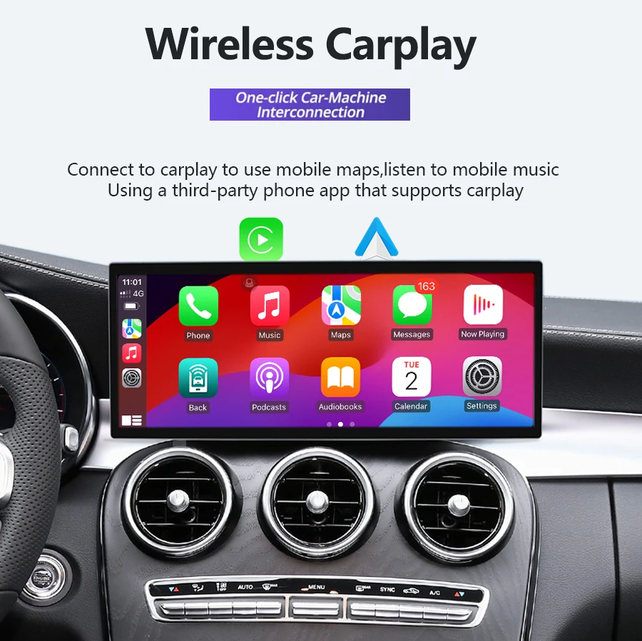 Schermo grande da 15.8 pollici PER BENZ CLS W218 2010-2015 Autoradio Carplay Android 15 Auto Stereo Navigazione GPS Lettore video Unità principale