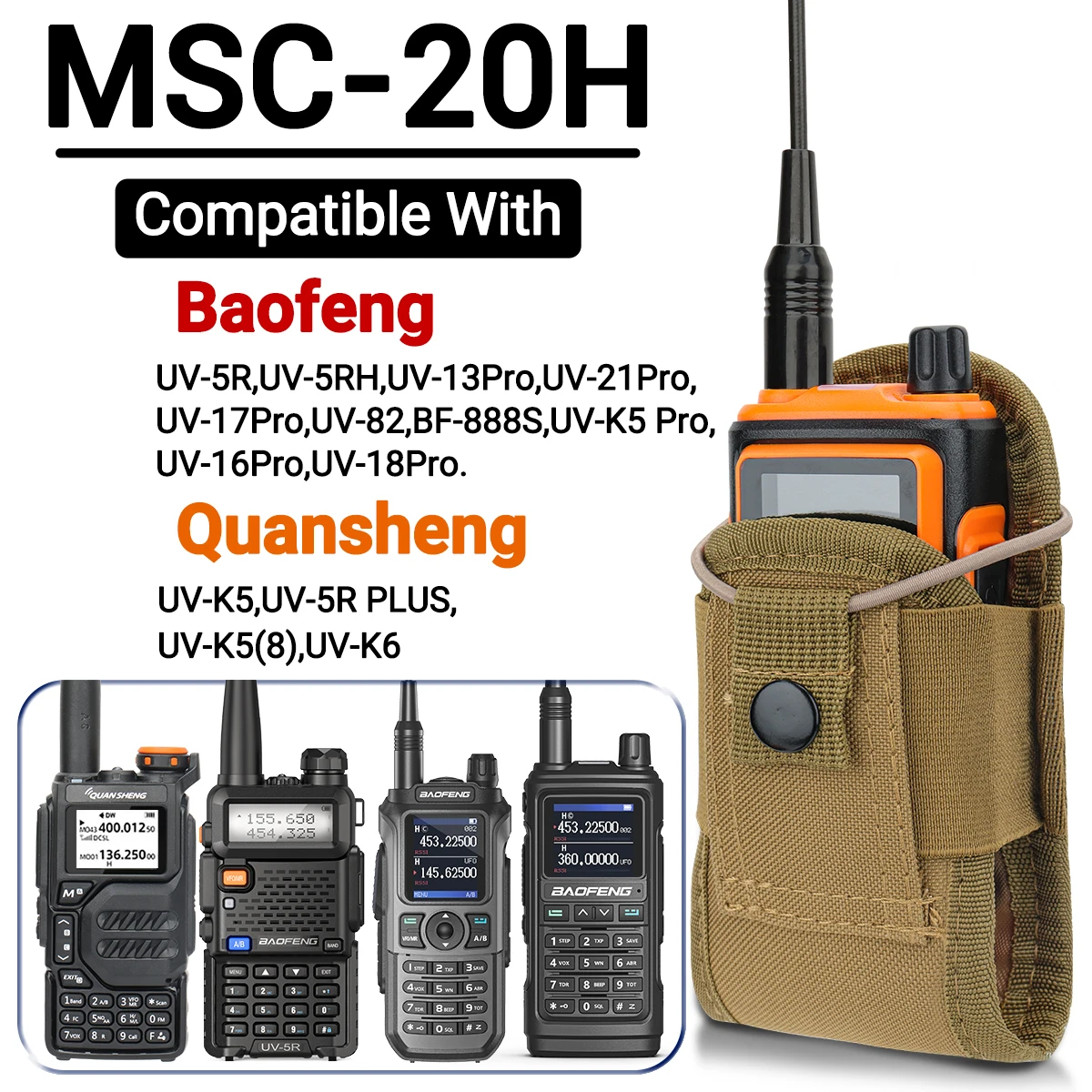 Funda MOLLE Oxford resistente para walkie talkie táctica - imagen 3