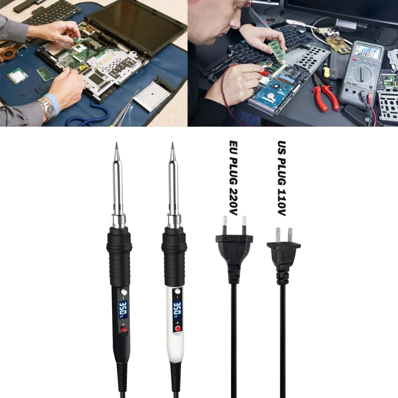 Bàn ủi hàn điện 80W LCD Màn hình kỹ thuật số Có thể điều chỉnh nhiệt độ hàn 94PD