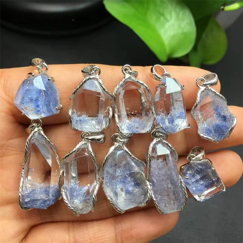 S925 Natural Freefom Dumortierite Pendant DIY Necklace Women Jewelry Romantic Holiday Gift 1PCS