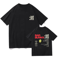 Bad Bunny Debi Tirar Mas Fotos T Shirts Vintage Unisex Fashion T-shirts Oversized Short Sleeve Cotton Tops Tees