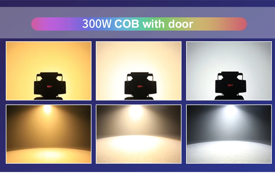 2-4 Stück 300W COB LED Par-Licht mit Barn Doors 2-in-1 Kaltweiß + Warmweiß LED Beam Wash Strobe 6-in-1 RGBWA+UV-Effekt Bühnenbeleuchtung – Detail 8
