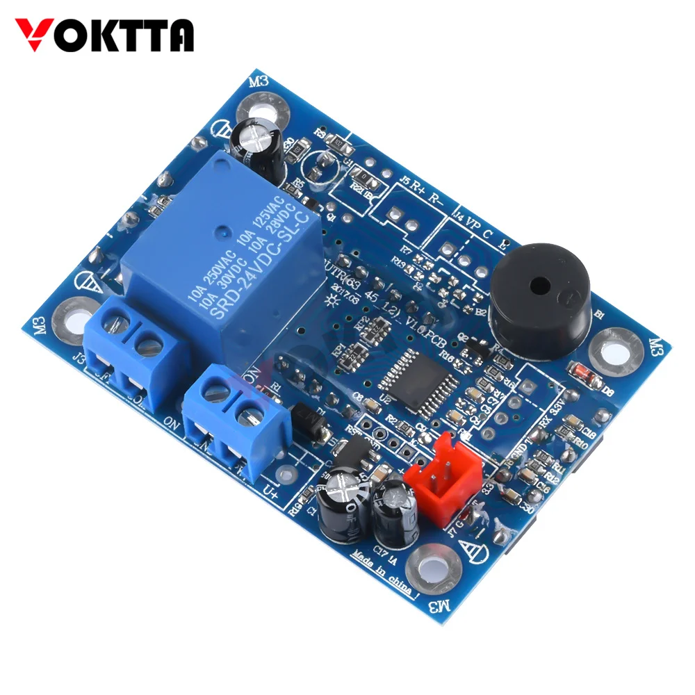 VOKTTA módulo controlador de temperatura con pantalla Digital de alta temperatura, salida de relé de Sensor NTC, CC de 12V, 24V,-40 ~ 300 ℃