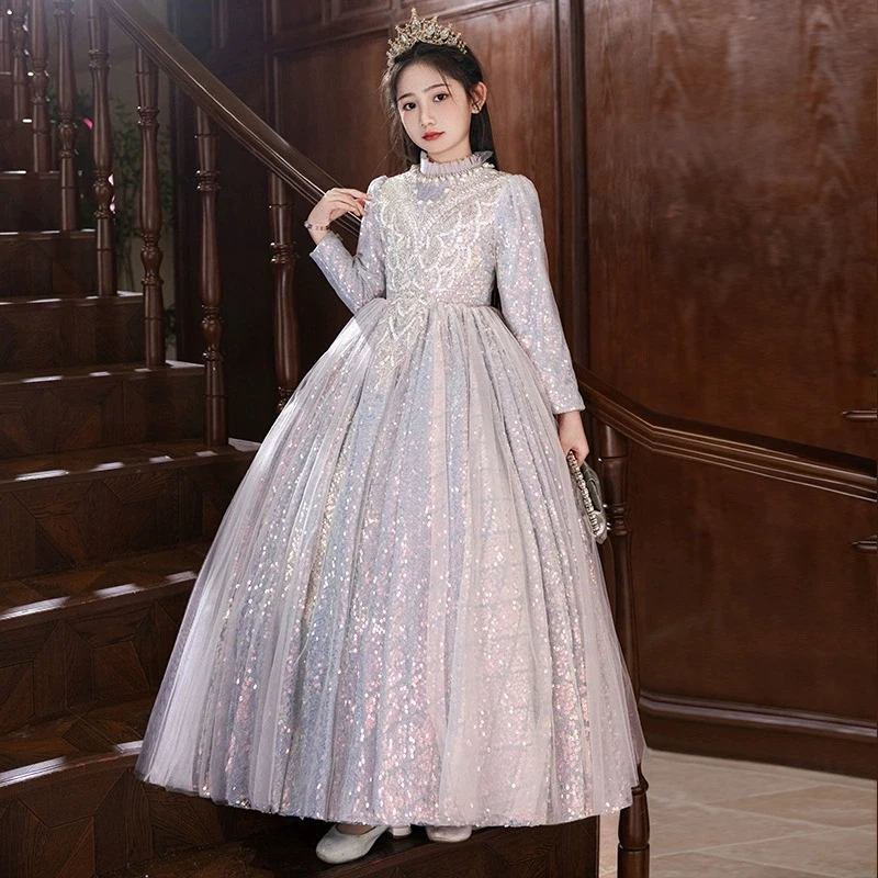 

Элегантное платье для девочек на вечеринку, костюм принцессы, праздничные платья для девочек, детские нарядные платья на день рождения, вечерние платья для подружек невесты