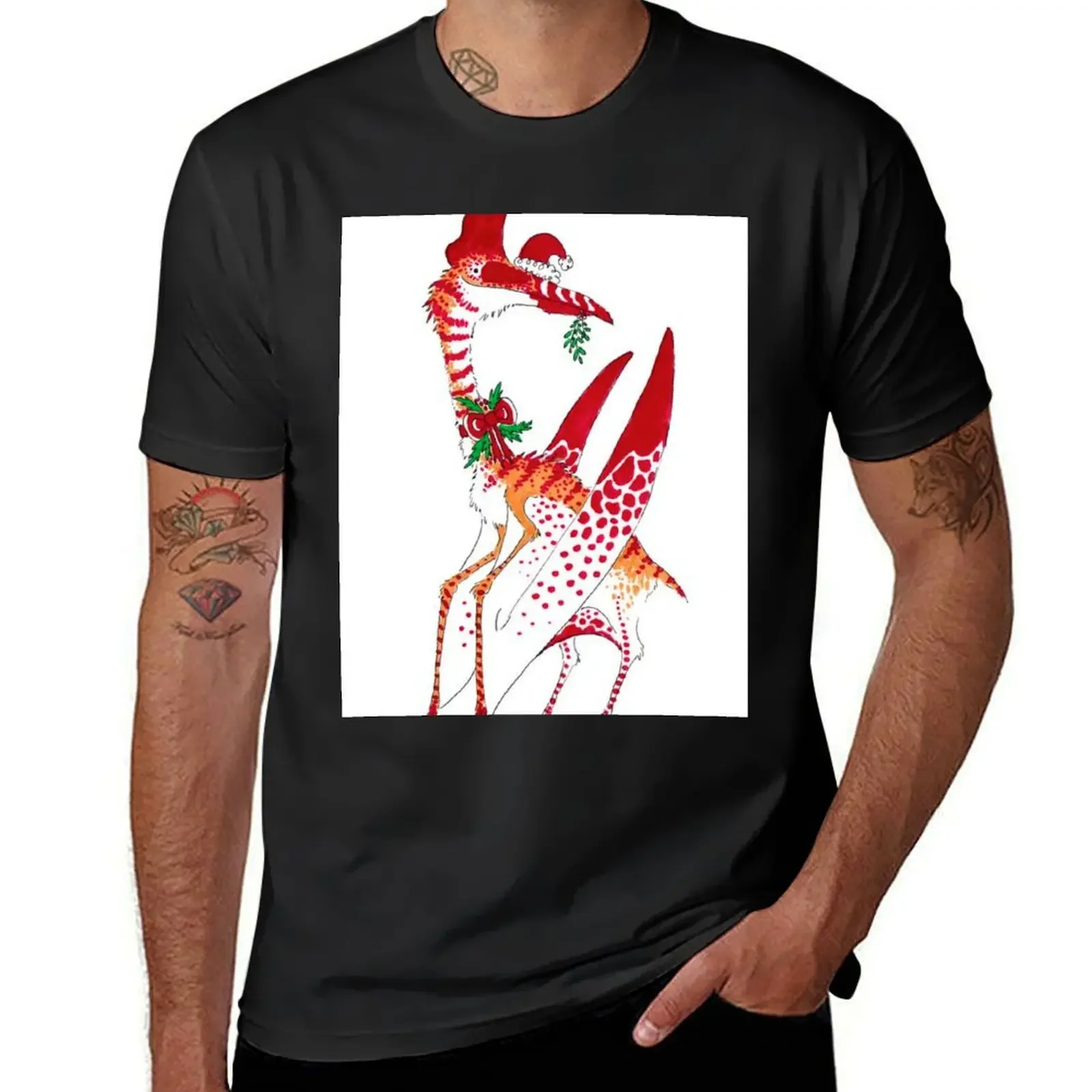 Christmas Quetzalcoatlus T-Shirt oversized graphic tee korean fashion mens vintage t shirts