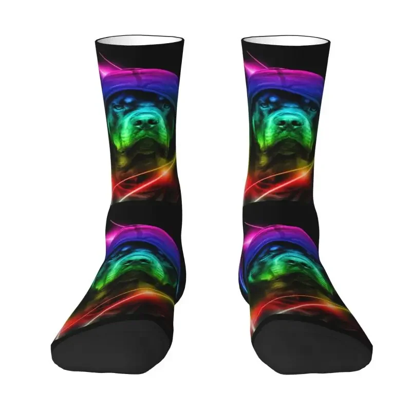 

Cool Printing Cool Rottweiler Dog Socks for Men Women Stretch Summer Autumn Winter Animal Puppy Crew Socks