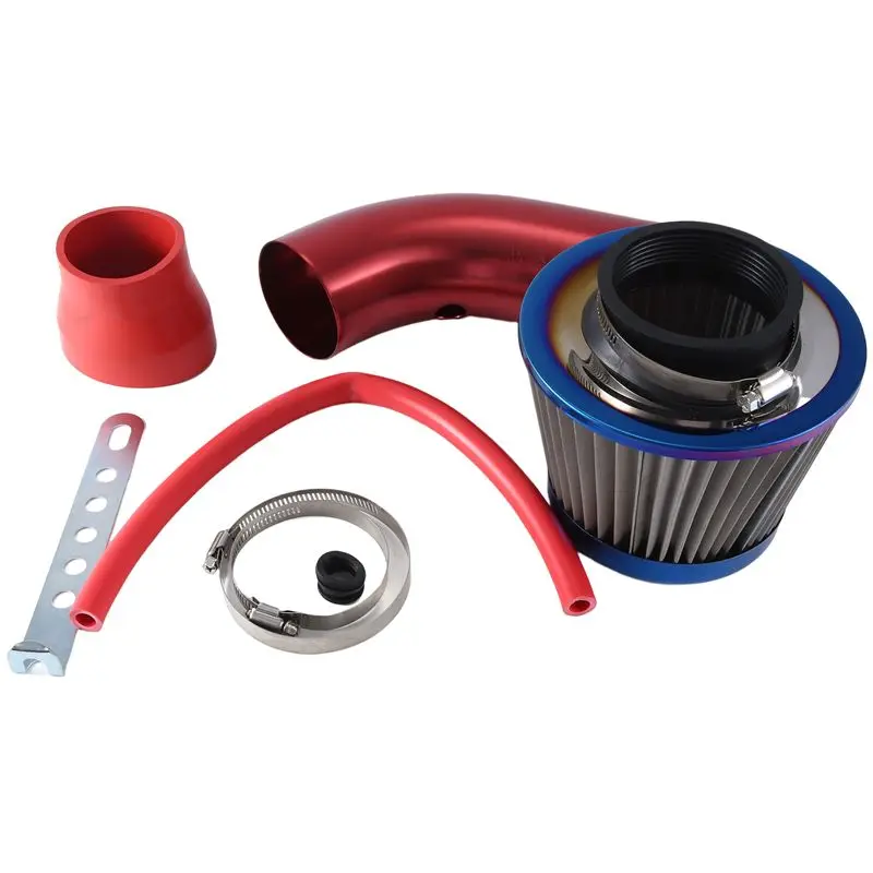 

A65P-76Mm High Flow Air Filter Mushroom Head Car Turbo Pipe Intake Sleeve Universal Kit Red