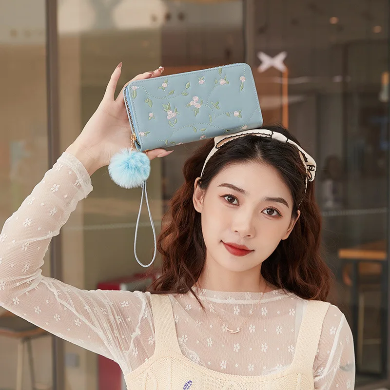 Women's Small Bag Women's Bags Embroidery Purse New Niche Mini Ins ID Card Bag Simple Retro Elegant Small Fresh