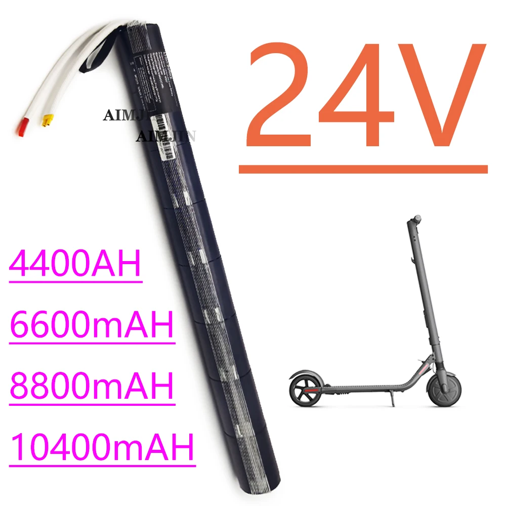 

Литиевый аккумулятор 18650 с BMS для скутера из углеродного волокна, 100% новый 24 В, 4,4/6,6/8,8/10,4 Ач