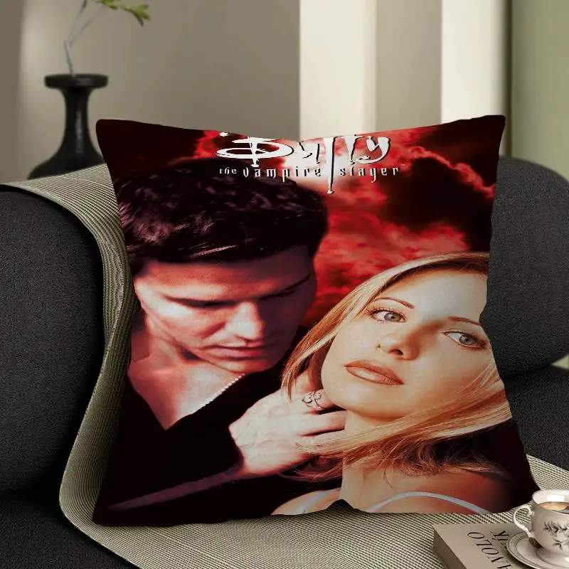 أنيمي بافي مصاص الدماء القاتل وسادة تغطي الكرتون أريكة ديكور المنزل الطباعة على الوجهين قصيرة أفخم لطيف غطاء الوسادة