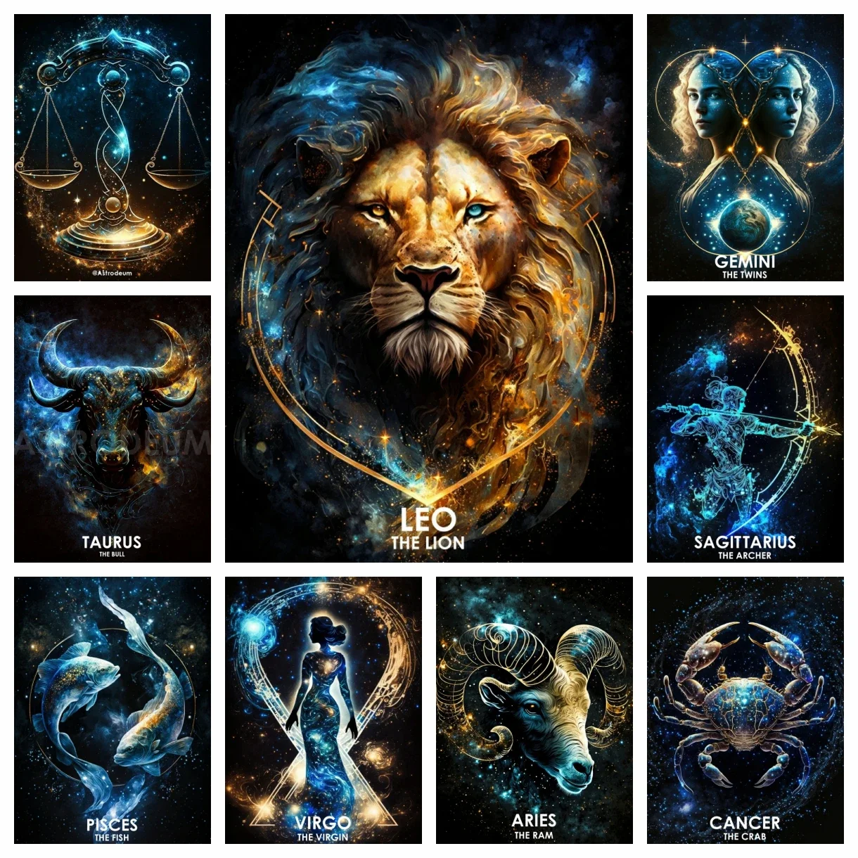Space Zodiac Signs Constellations Diamond Painting Embroidery Art Astrology Handmade Cross Stitch Mosaic Home Decor Kids Gift
