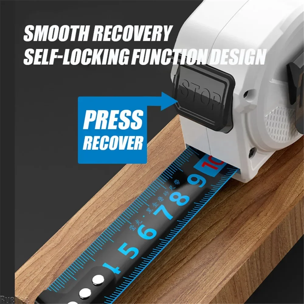 New Automatic Locking Anti-cut Hand Blue Laser Digital Tape Measure Measuring Tape Retractable for Electrician Man Gift