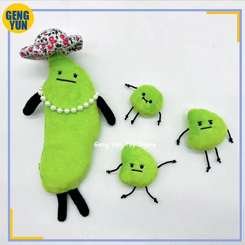 In Stock Edamame Family Plush Toys Secret Staycation Doll Cartoon Anime Stuffed Figure Plushie Toy Kids Birthday Christmas Gifts