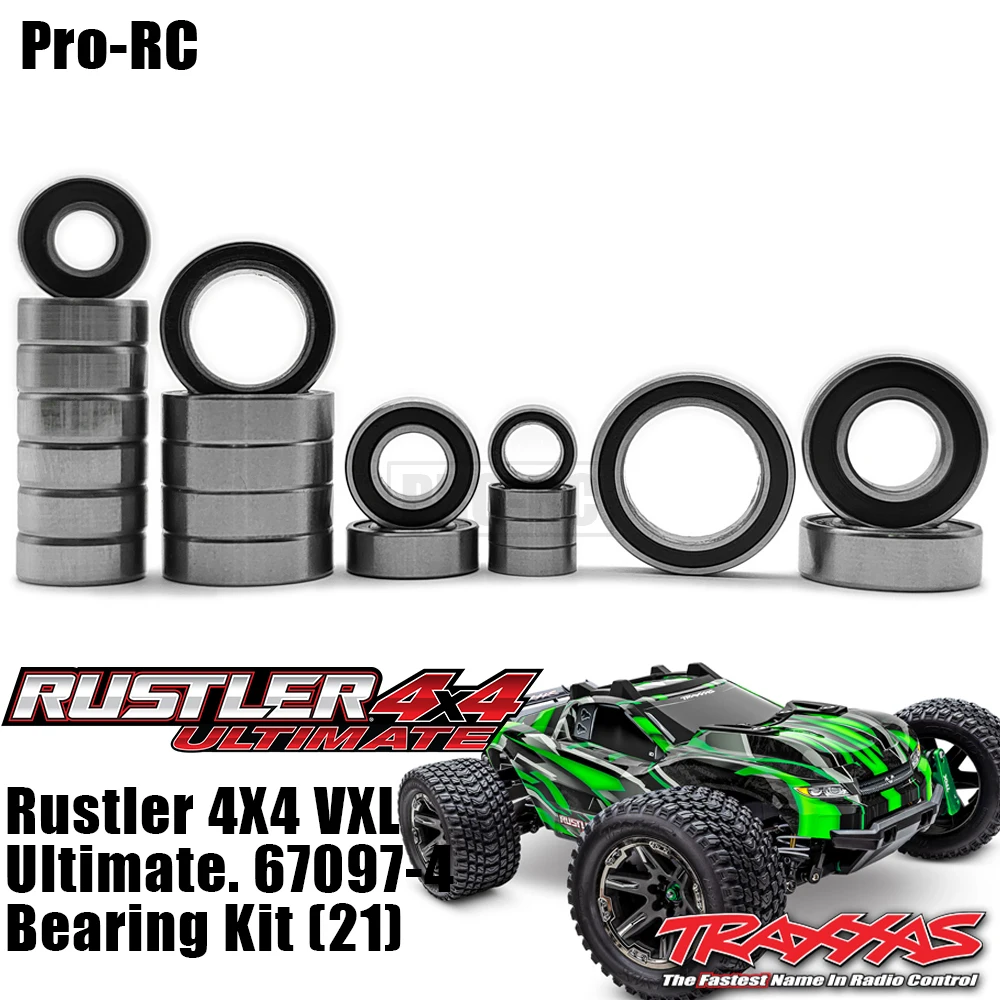 For Traxxas Compatible 1/10 Rustler 4X4 VXL Ultimate 97097-4 Sealed Bearing Kit 21Pcs