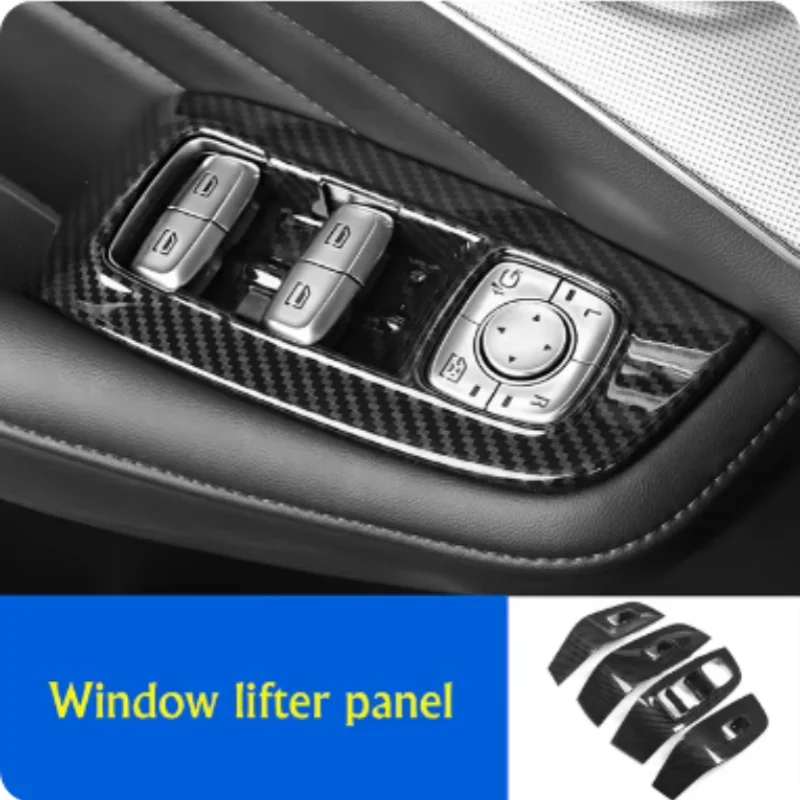 Interior ABS Accessories Carbon Fiber Black For Mg Roewe Rx5 Max 2019 2020 2021 Accessories Styling Auto Decoration Cover Trim - Image 5