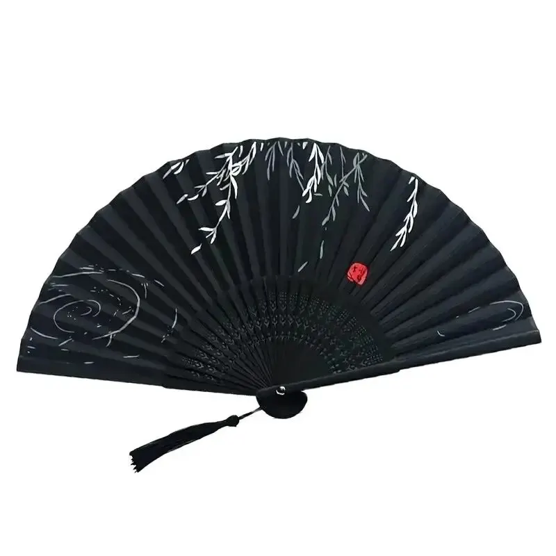 1Pcs Folding Hand Fan with , Chinese Retro Style Birthday Gift for Dance Performance, Decoration