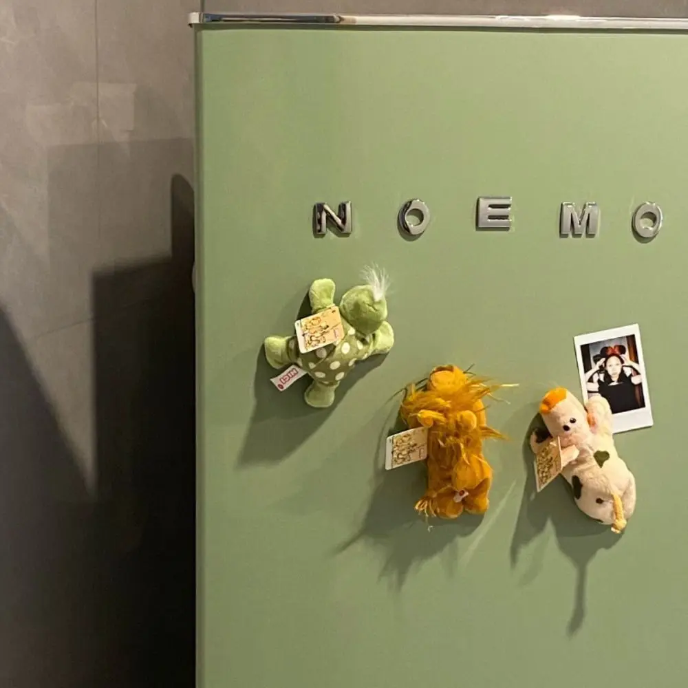 Cartoon Panda Lion Refrigerator Sticker Creative Home Simulation Animal Refrigerator Sticker Plush Doll