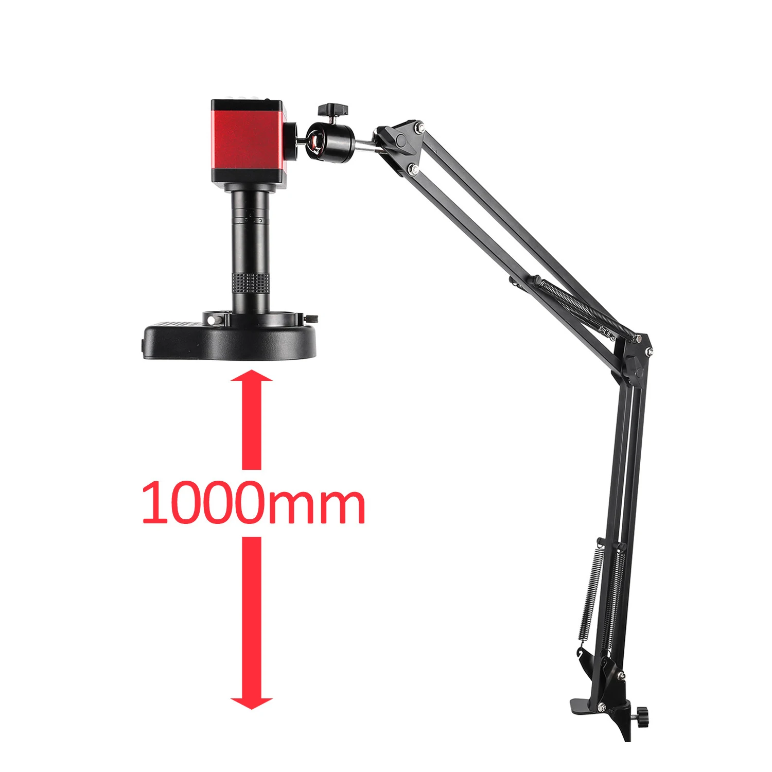 Imagem -05 - Zoom 150x Microscópio Industrial Full hd Câmera Ccd Porta Vga e Hdmi Suporte de Metal Ajustável Solda Pcb Reparação Telefônica