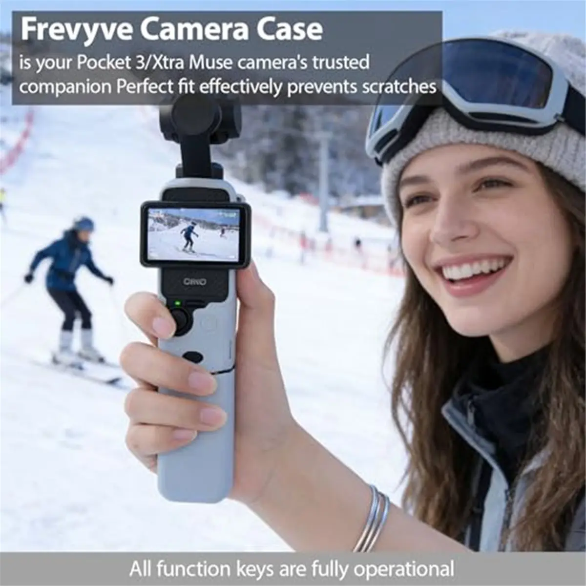 （2026 SUMMER）Silicone Protective Case for Pocket 3/Xtra Camera, Includes Screen and Mic Protectors