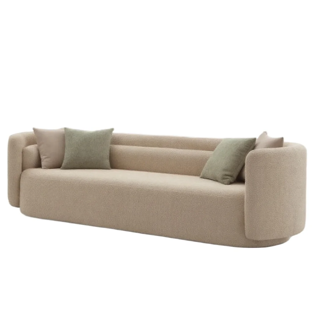 

Italian Furniture Luxury Home Furniture Sofa European Style Living Room Fabric Sofa Set Couches Curved Design Armrest Sofa