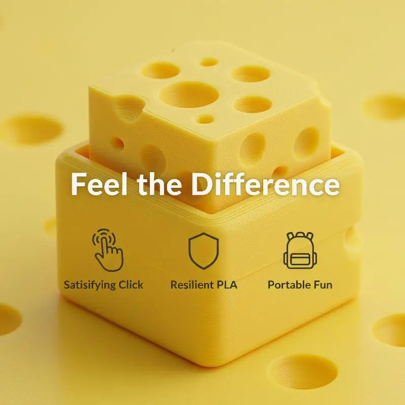 1Pcs Yellow Cheese Shaped Fidget Keychain Cute  It Stress Relief Toy Mini Squeeze Sensory Toy Portable bag charms Bag Pendant
