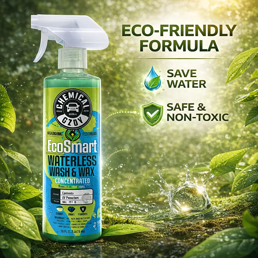 EcoSmart Waterless Wash & Wax 16 OZ – No Water Needed Car Cleaner, Safe on Paint, Adds Shine & Protection