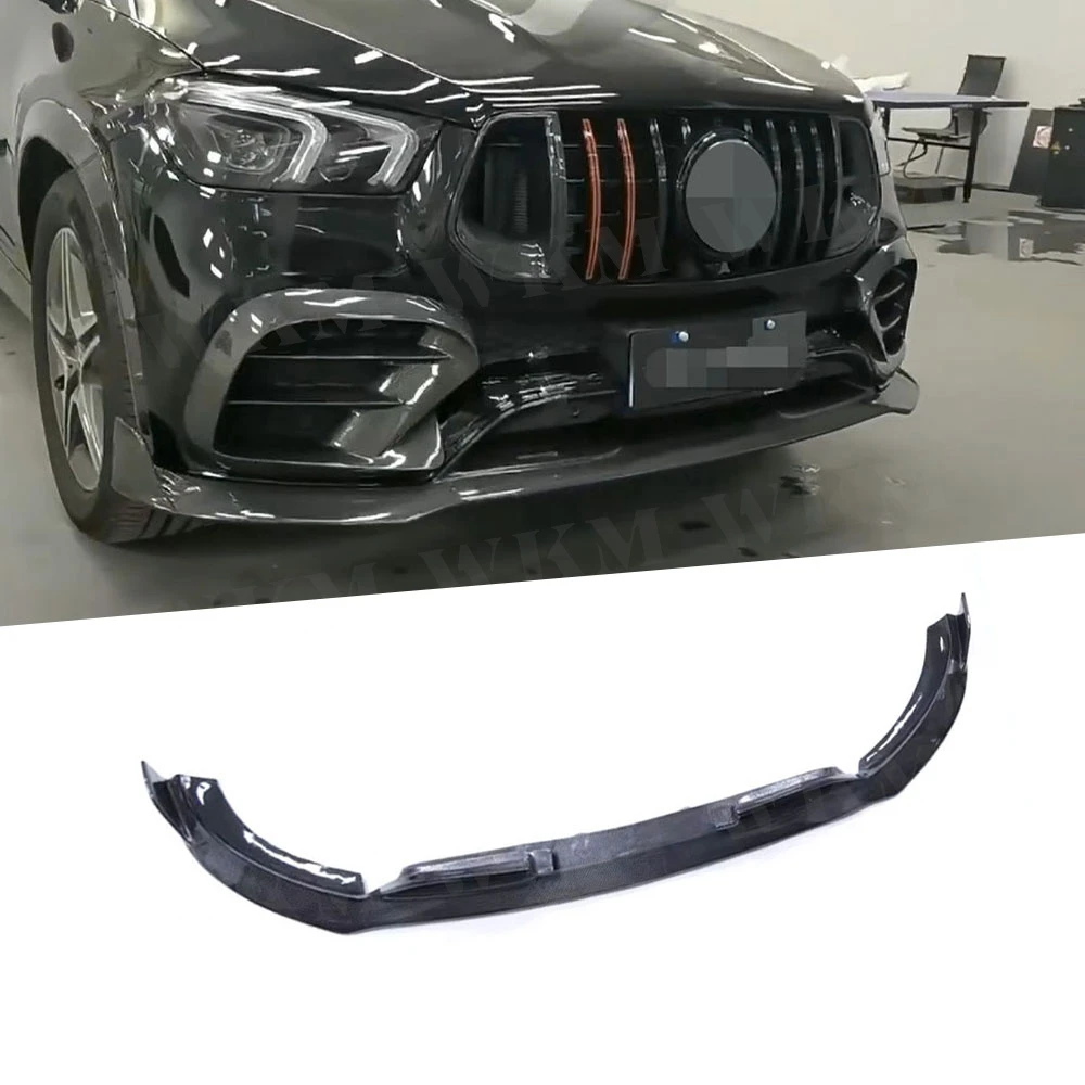 

Real Carbon Fiber / FRP Front Lip Spoiler For Benz GLE Class C167 GLE350 GLE53 AMG Sport Coupe 2020-2023 Rear Bumper Accessories