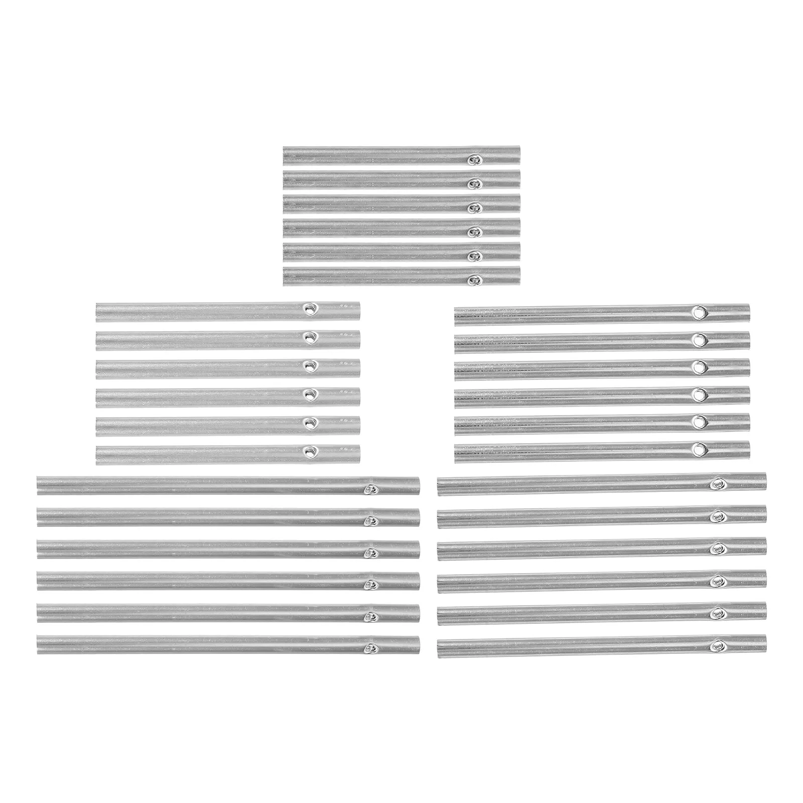 

30pcs Wind Chimes Tube Set Aluminum Rustproof Diy Kit For Home Outdoor Decoration 5 Sizes 6 Tubes Each Easy Hanging Wind Chimes