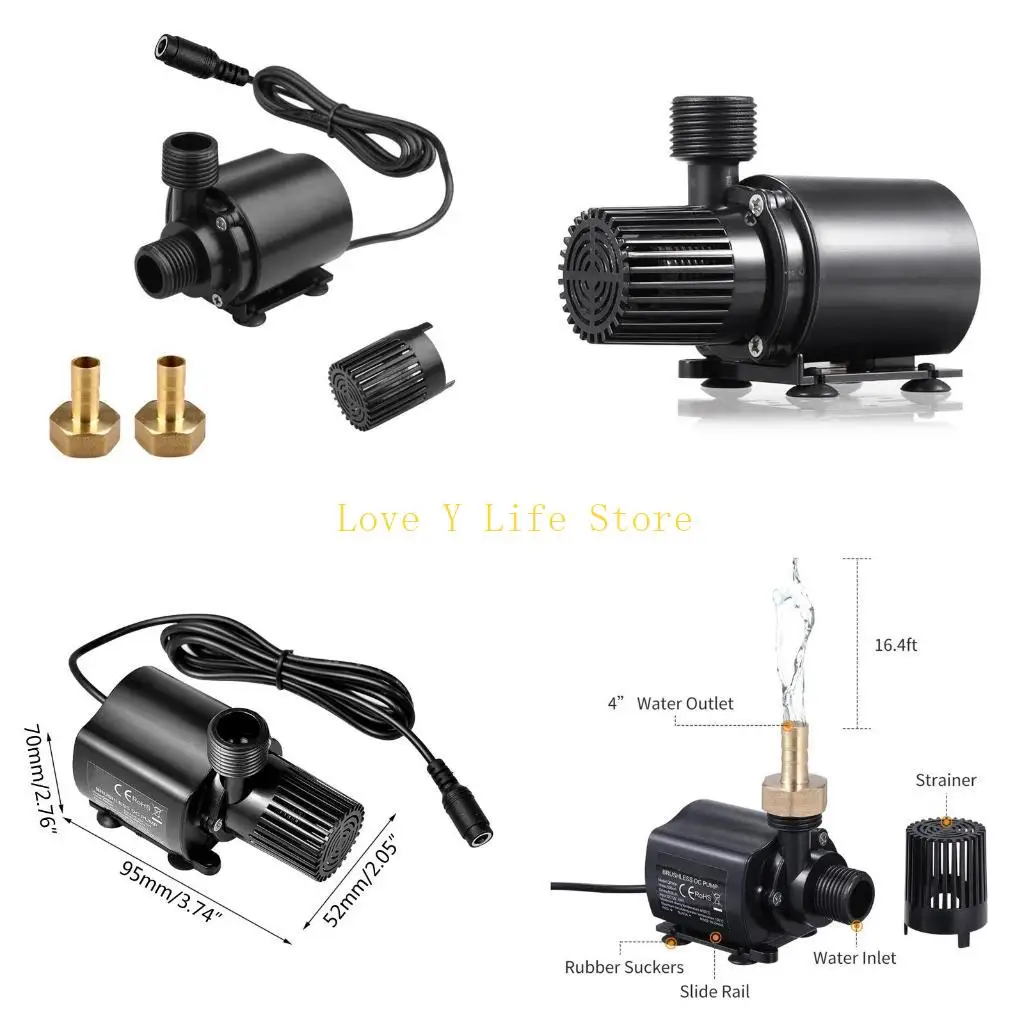 

L74C Ultra-queiet mini безмолв для водяного насоса постоянного тока 12 В 15 Вт 800 л/ч подъем 500 см.