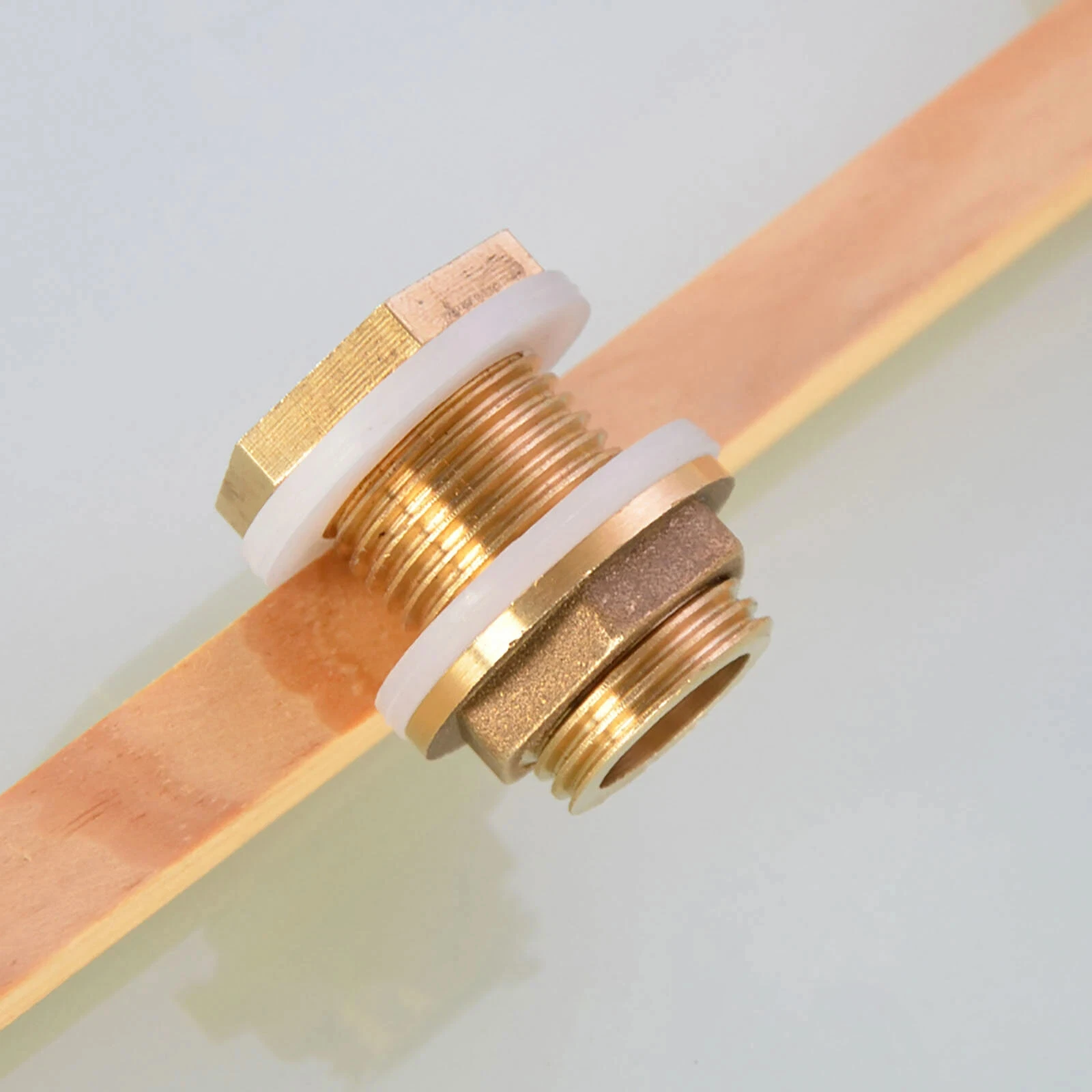 Brass Hex Flanged Lock Nuts 1/2